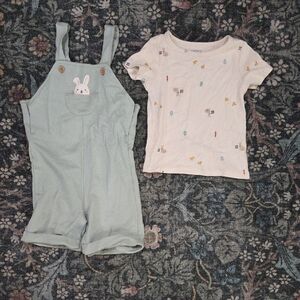 Carter's Bunny Shortall Set